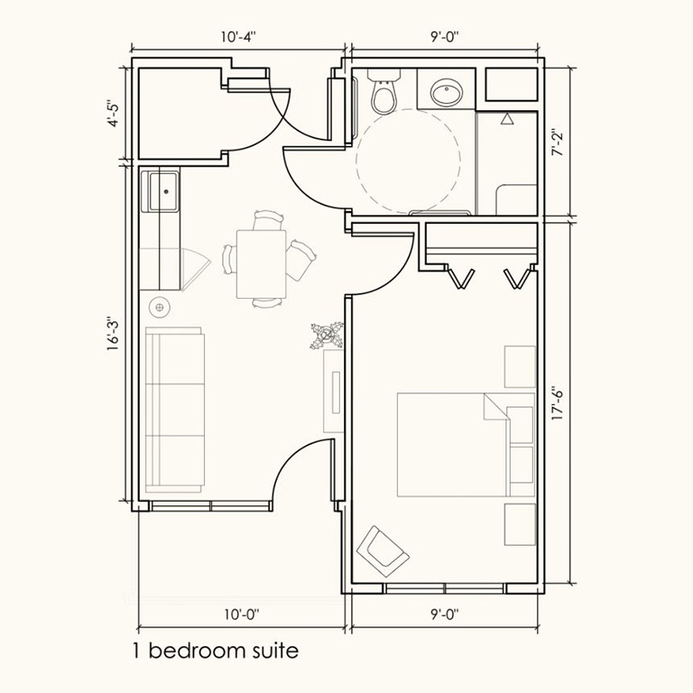 vrs andover terrace your suite floor plans 1 Bedroom